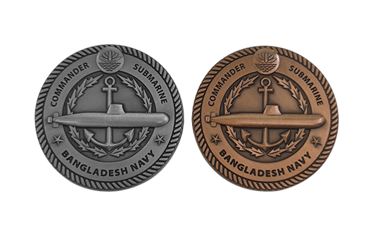 Custom 3D Submarine Challenge Coins