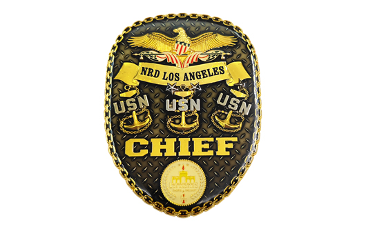 Індывідуальныя манеты NYPD USN Chief Dual Plating Challenge Coins