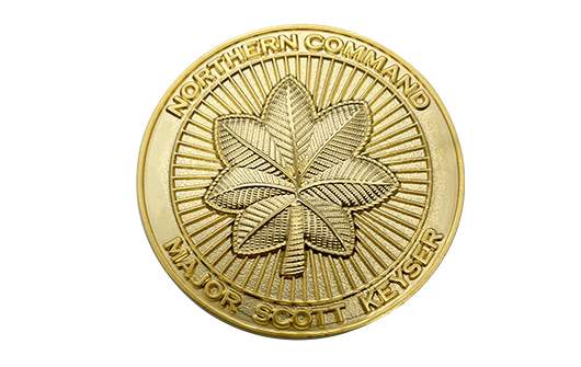 Custom Satin Gold Command Challenge Coins