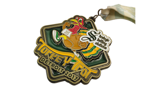 Custom Enamel on cut outs Event Medal